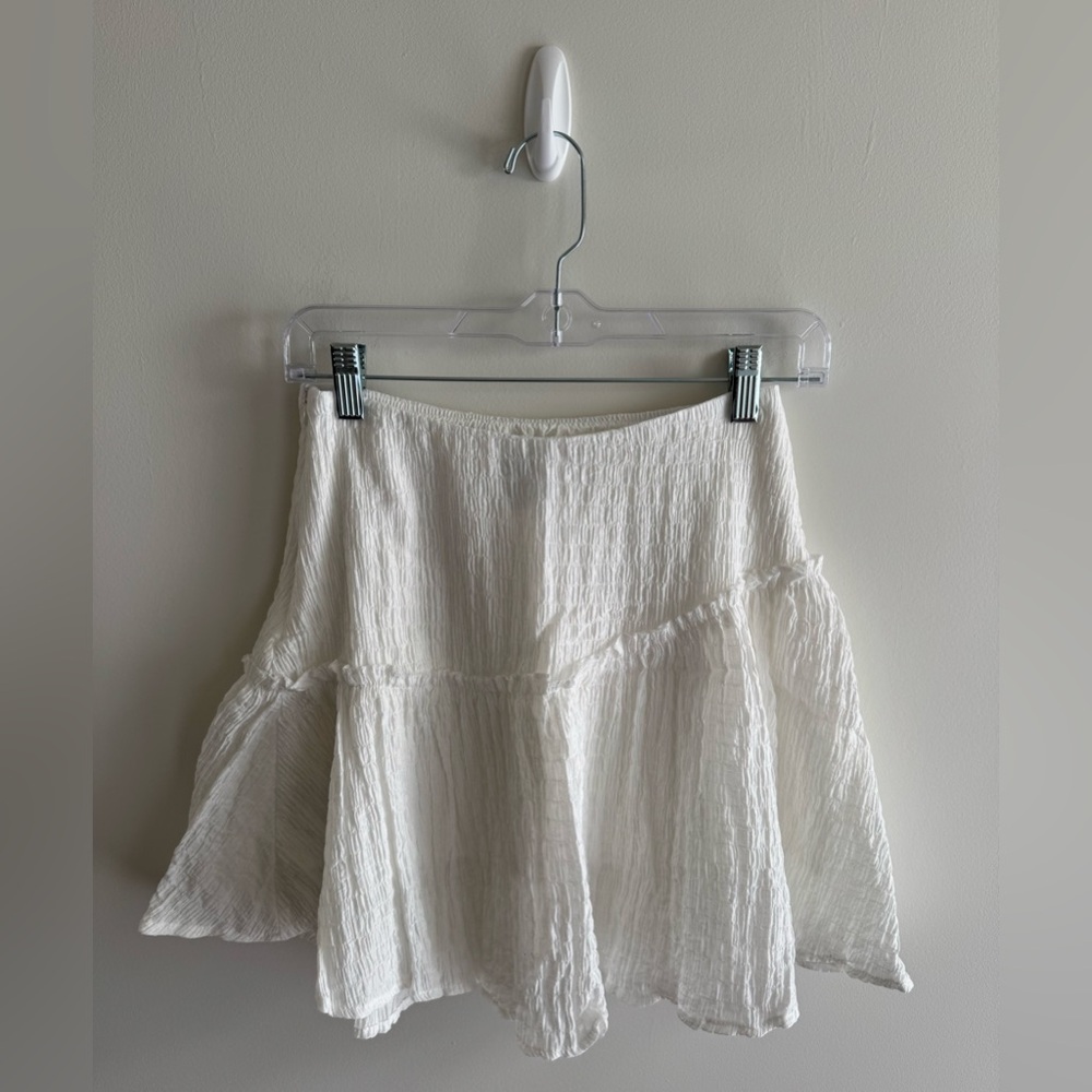 Princess Polly White Ruched Ruffle Skirt - Picture 2 of 8